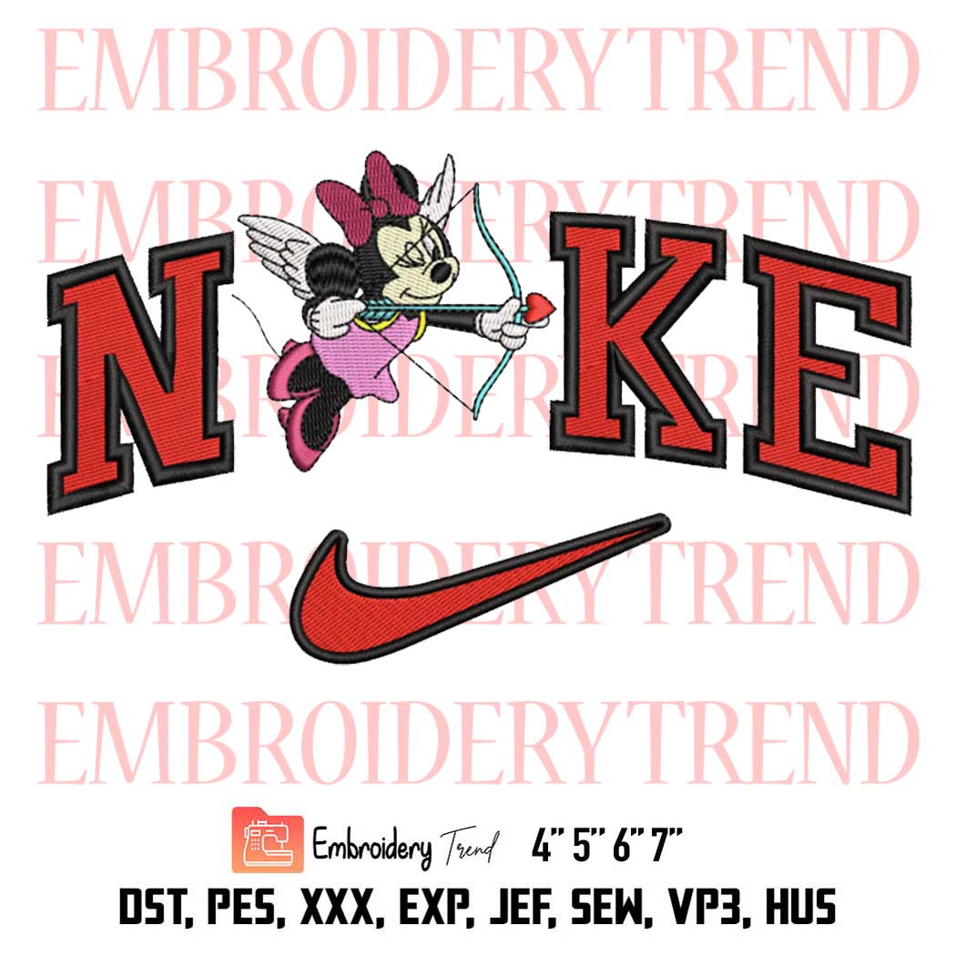 Nike Minnie Cupid Embroidery, Mickey And Minnie Couple Design File