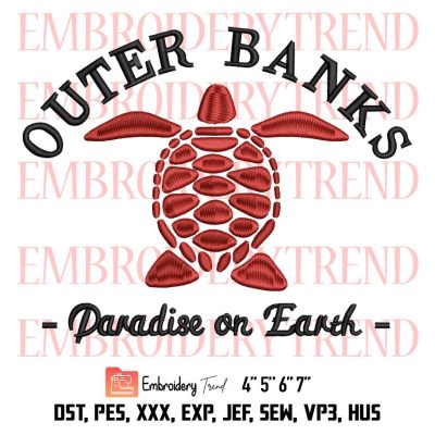 Outer Banks Embroidery, Pogue Life Embroidery, Paradise On Earth Embroidery, North carolina Outer Banks Embroidery, Embroidery Design File