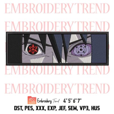 Sasuke Eyes Embroidery, Face Anime Design File