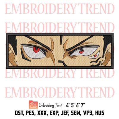 Sukuna Eyes Anime Embroidery, Jujutsu Kaisen Design File
