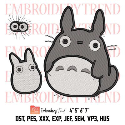 Studio Ghibli – Chihiro – Totoro – Castillo Ambulante Logo Adidas Embroidery Design File – Adidas Inspired Embroidery Machine