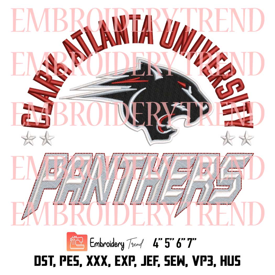Clark Atlanta University Panthers Embroidery, CAU Panthers Design File
