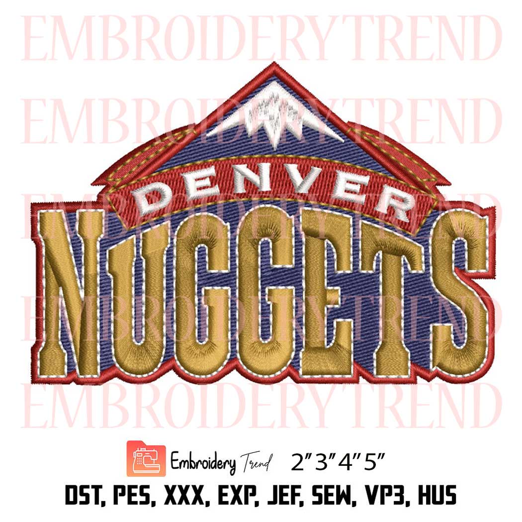 Denver Nuggets Logo NBA Basketball Embroidery Design File