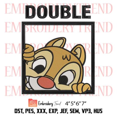 Double Chip and Dale Embroidery, Disney Design File