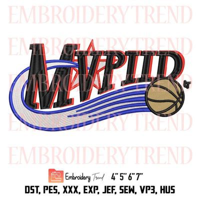 MVPIID Philadelphia Basketball Embroidery, NBA Basketball Embroidery Design File