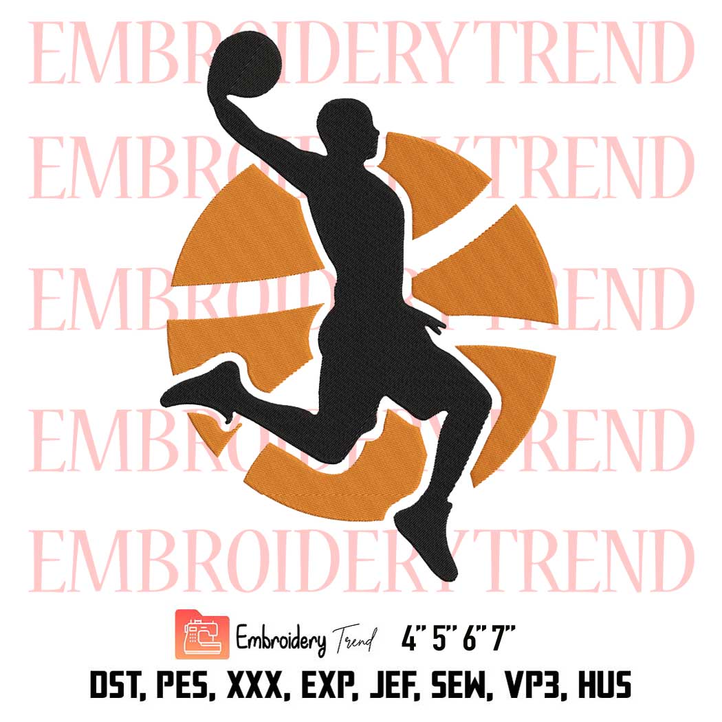 Basketball Jordan Embroidery Design, Sport Embroidery File