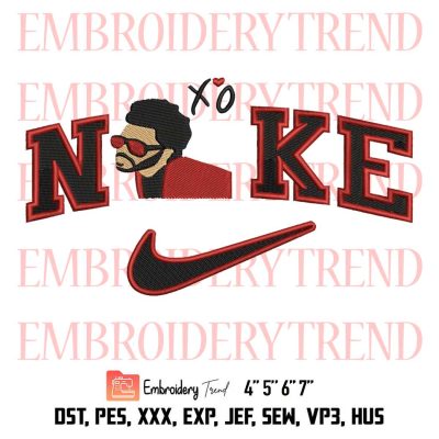 The Weeknd Nike Embroidery, Music Design File