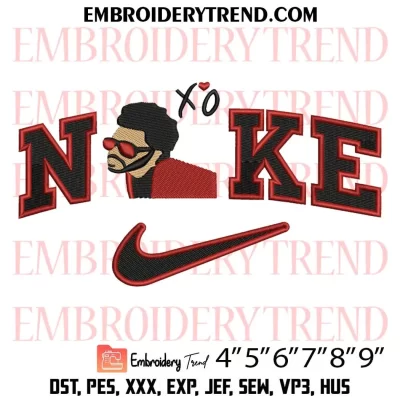 The Weeknd Nike Embroidery, Music Design File