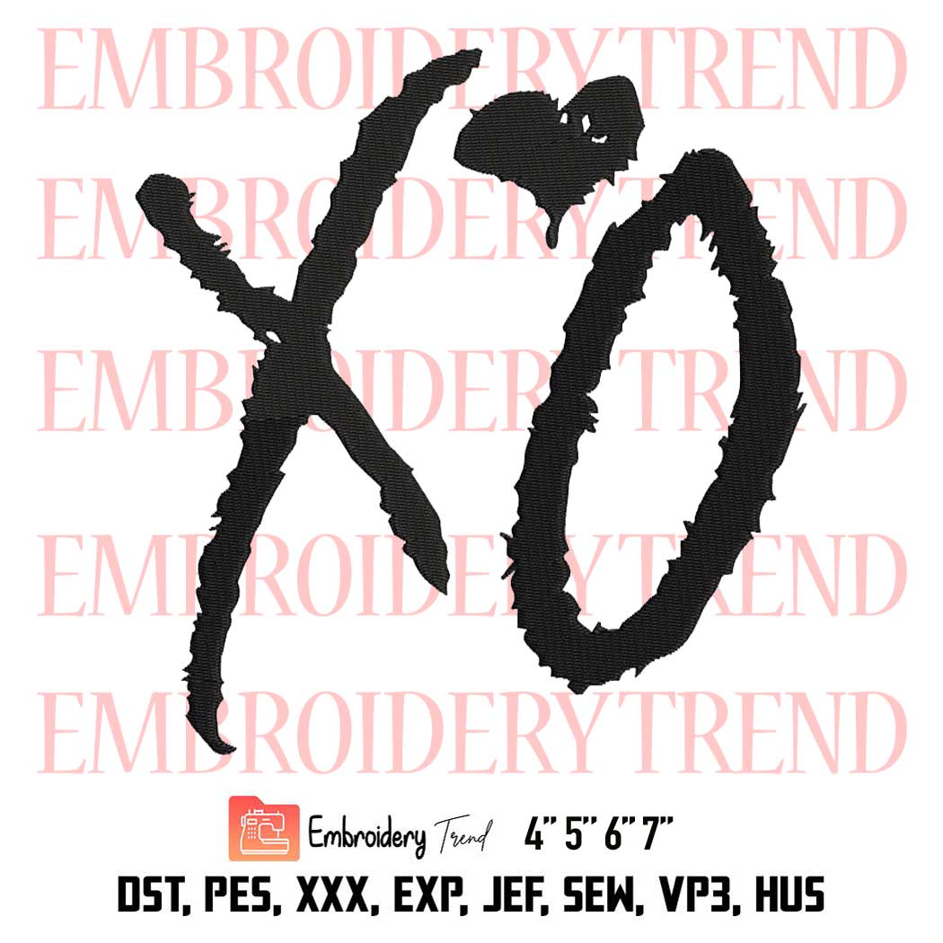 The Weeknd XO Embroidery, Music Design File