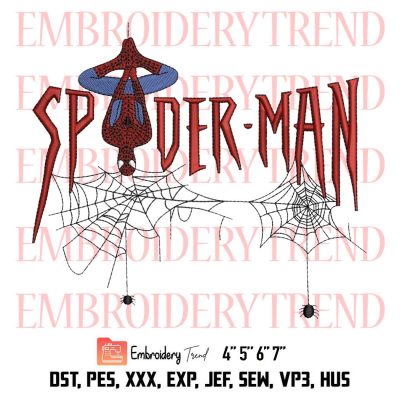 Vintage Spider Man Marvel Embroidery, Movies Design File