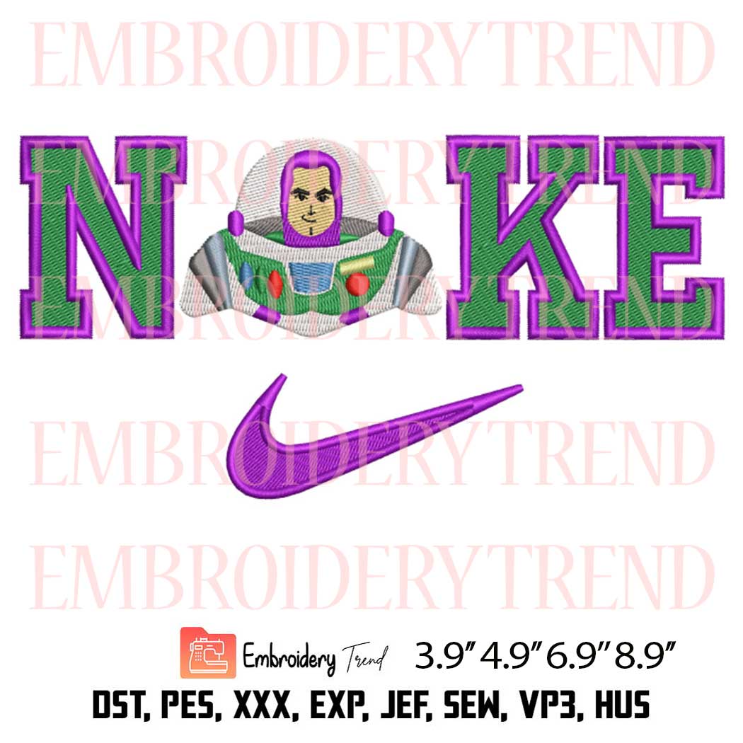 Buzz Nike Embroidery - Toy Story Machine Embroidery Design