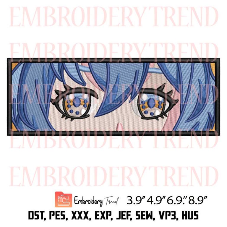 Ganyu Eyes Embroidery - Anime Machine Embroidery Design