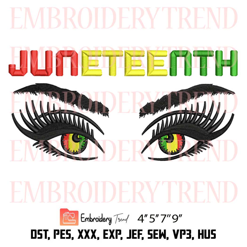 Juneteenth Women African American Embroidery Design File