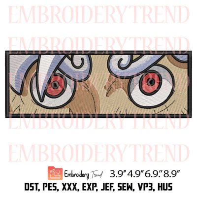 Luffy G5 Eyes Embroidery - Anime One Piece Machine Embroidery Design