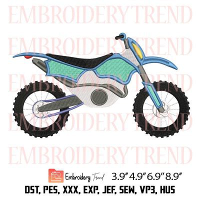 Sport Motorcycle Embroidery Design