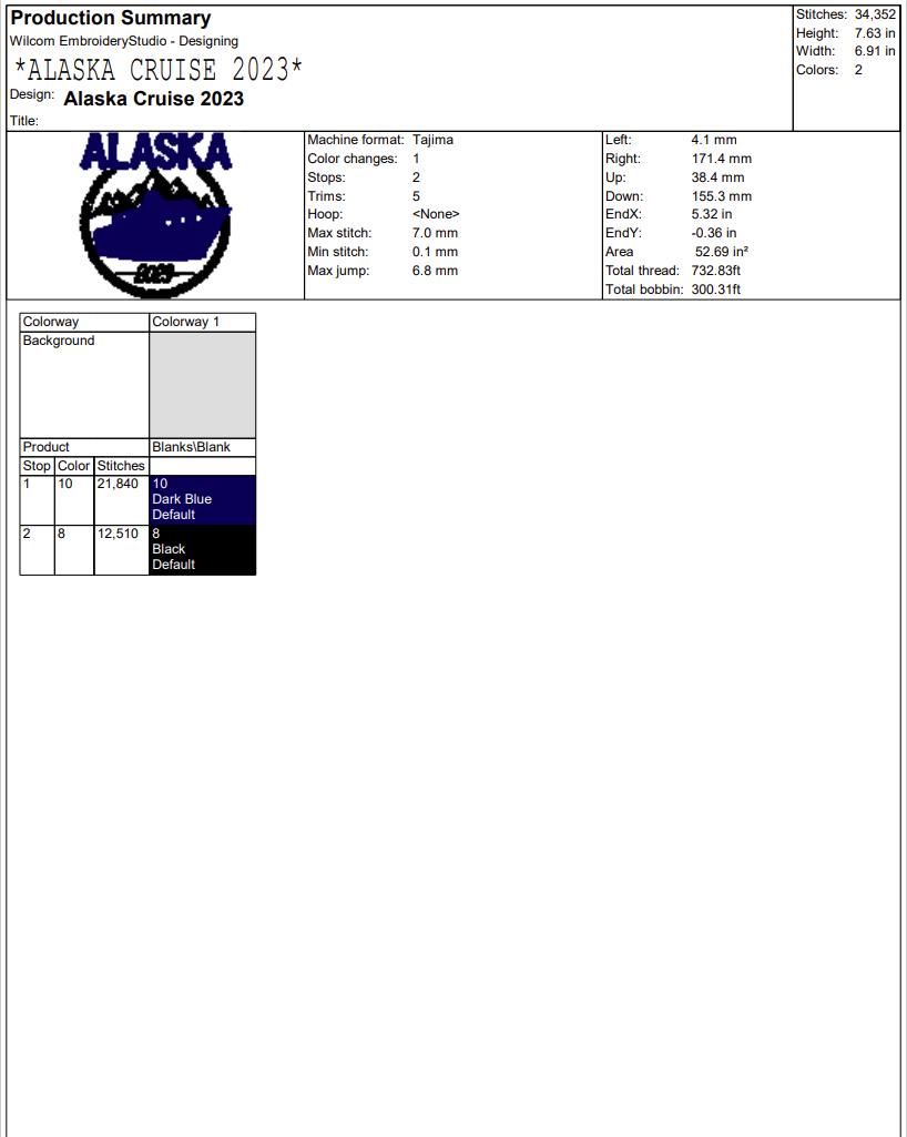Alaska Cruise 2023 Embroidery – Cruise Ship Machine Embroidery Design File