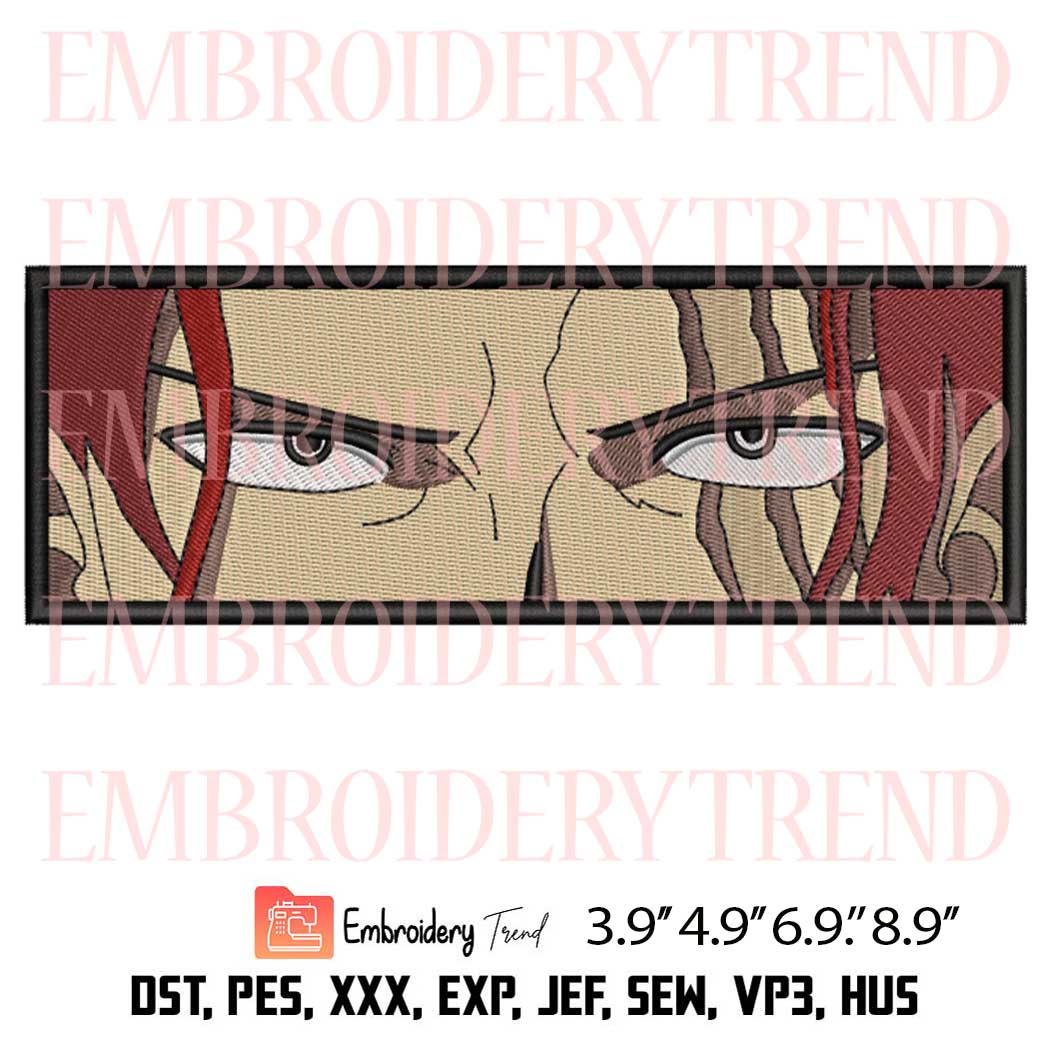 Shanks Eyes Embroidery - Anime One Piece Machine Embroidery Design