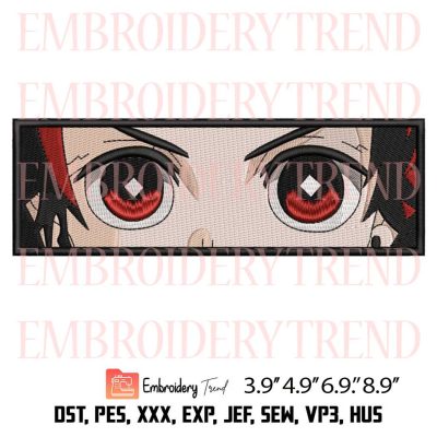 Kamado Tanjiro Eyes Embroidery Design – Anime Demon Slayer Machine Embroidery Design