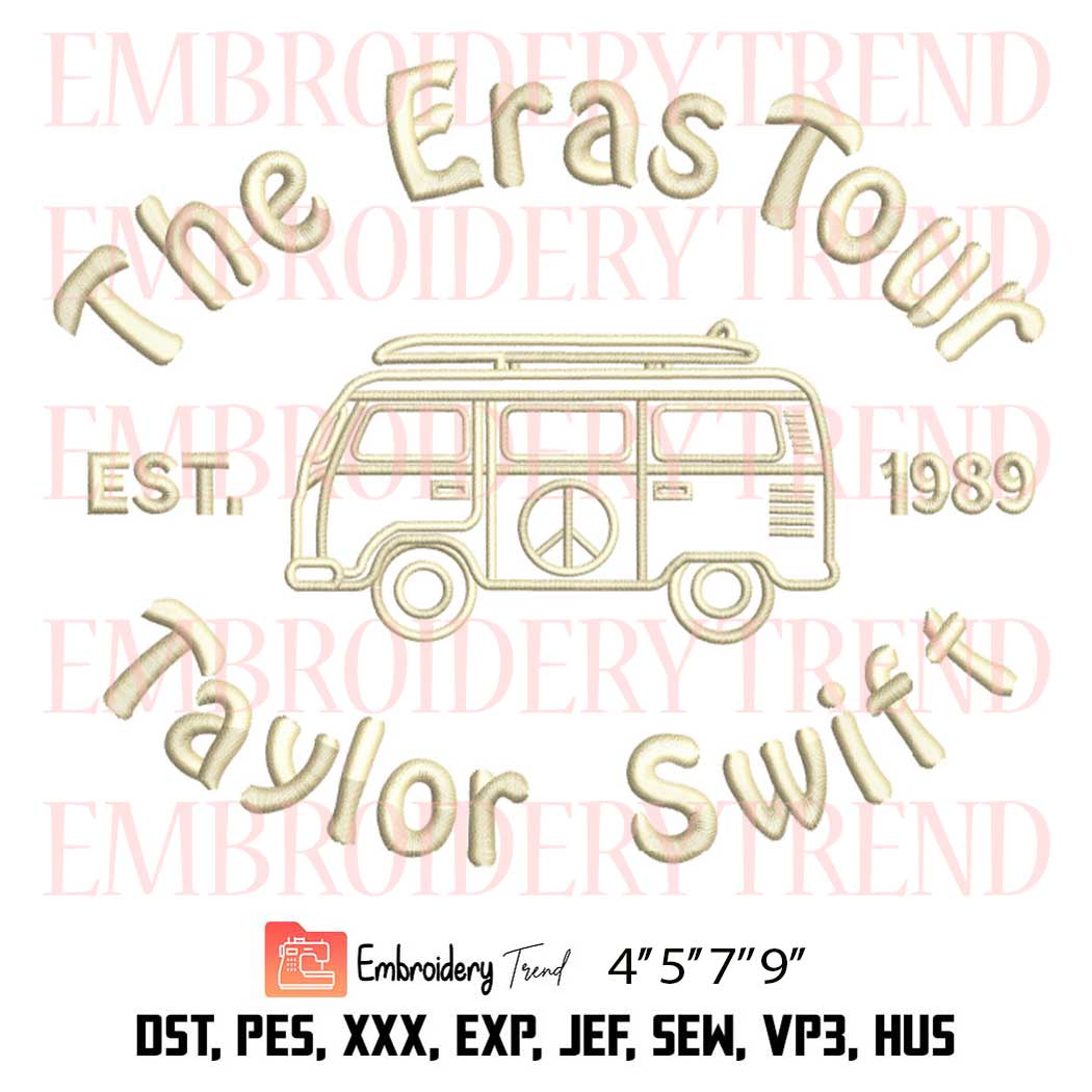 The Eras Tour Embroidery, Taylor Swift Embroidery Design File