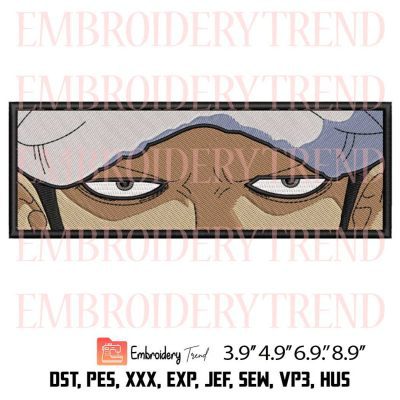 Trafalgar Law Eyes Embroidery Design – Anime One Piece Machine Embroidery Design