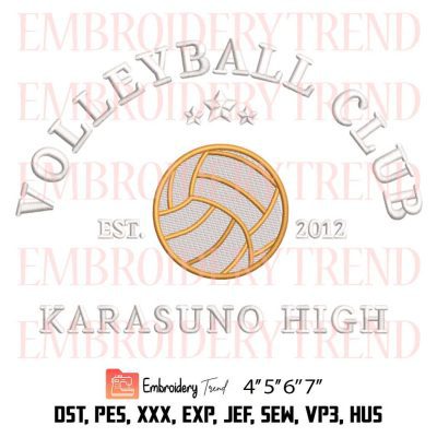 Karasuno High Volleyball Club Embroidery – Volleyball Embroidery Design File