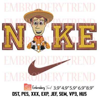 Woody Nike Embroidery – Toy Story Machine Embroidery Design