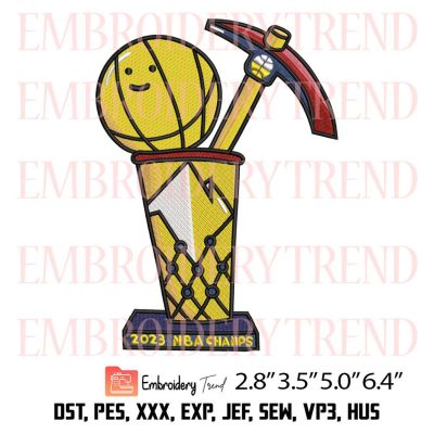 2023 NBA Champions Embroidery – Denver Nuggets Machine Embroidery Design
