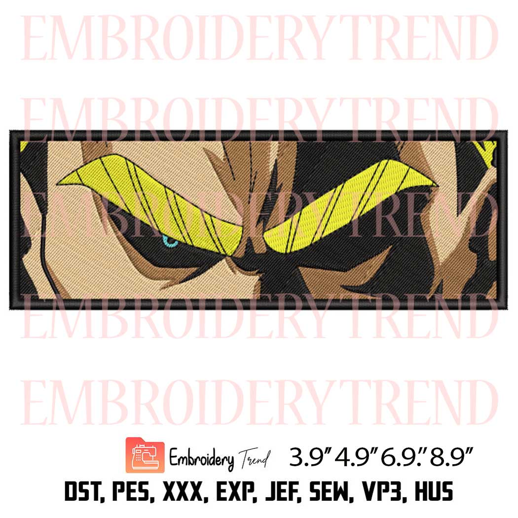 All Might Eyes Embroidery - Anime My Hero Academia Machine Embroidery Design