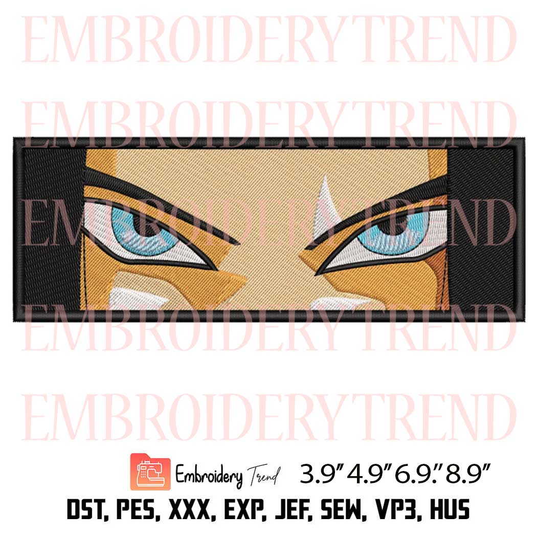 Dragon Ball Android 17 Eyes Embroidery - Anime Machine Embroidery Design