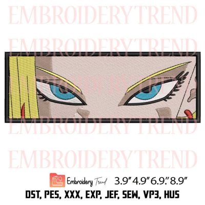 Dragon Ball Android 18 Eyes Embroidery – Anime Machine Embroidery Design
