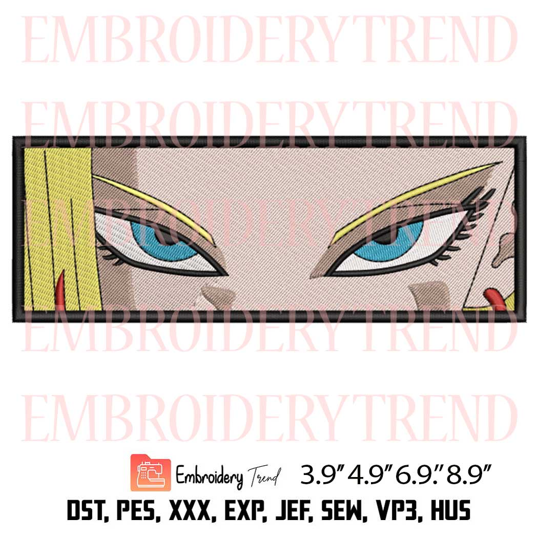 Dragon Ball Android 18 Eyes Embroidery - Anime Machine Embroidery Design