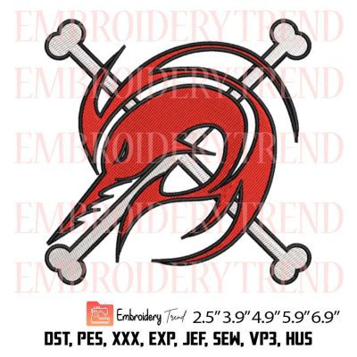 Arlong Jolly Roger Embroidery File – Anime One Piece Machine Embroidery Design