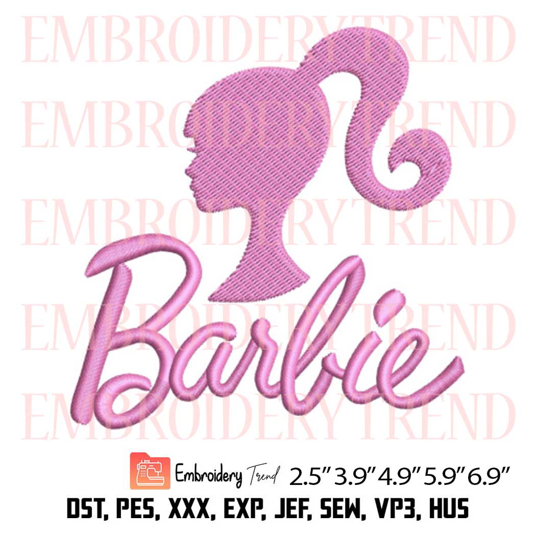 Barbie Logo Embroidery File – Barbie Movie Machine Embroidery Design