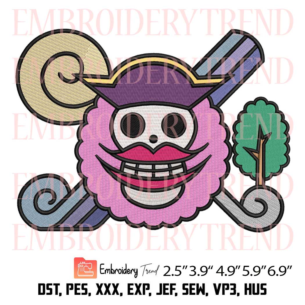 Big Mom Jolly Roger Embroidery – Anime One Piece Machine Embroidery Design File