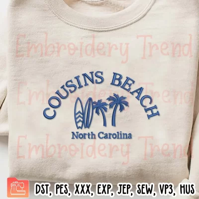 Summer Cousins Beach Embroidery Files – Ocean Summer Machine Embroidery Design