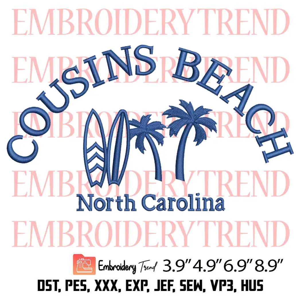 Summer Cousins Beach Embroidery Files – Ocean Summer Machine Embroidery Design