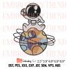 Cute Astronaut 4 Embroidery – Outer Space Machine Embroidery Design