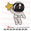 Cute Astronaut 8 Embroidery – Outer Space Machine Embroidery Design