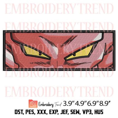 Dragon Ball Dabura Eyes Embroidery – Anime Machine Embroidery Design