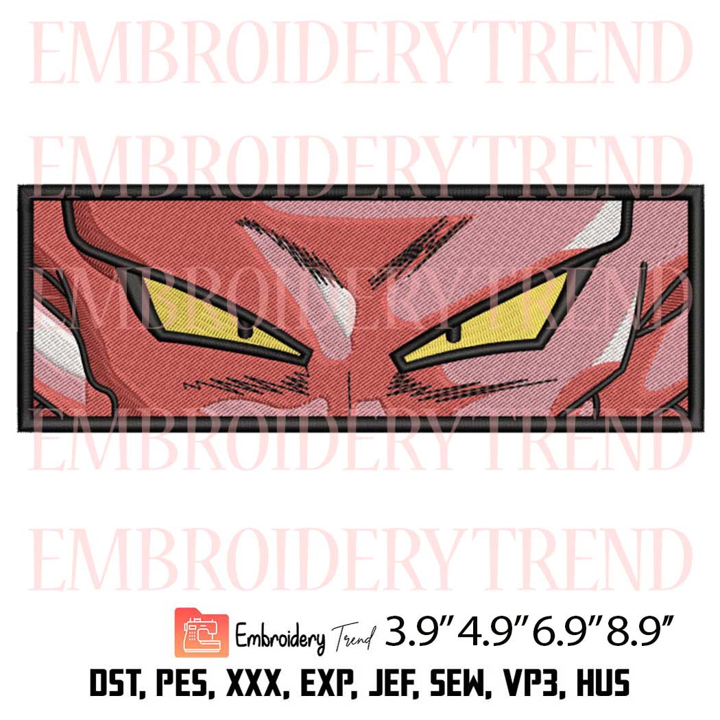 Dragon Ball Dabura Eyes Embroidery - Anime Machine Embroidery Design