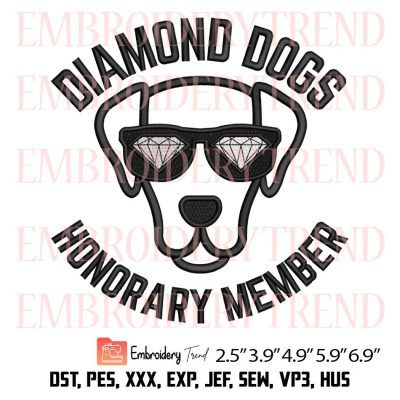 Diamond Dogs Embroidery – Ted Lasso Machine Embroidery Design File