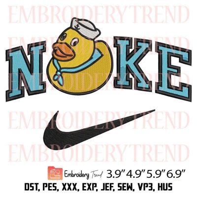 Duck x Nike Embroidery Design –  Animal Funny Machine Embroidery File