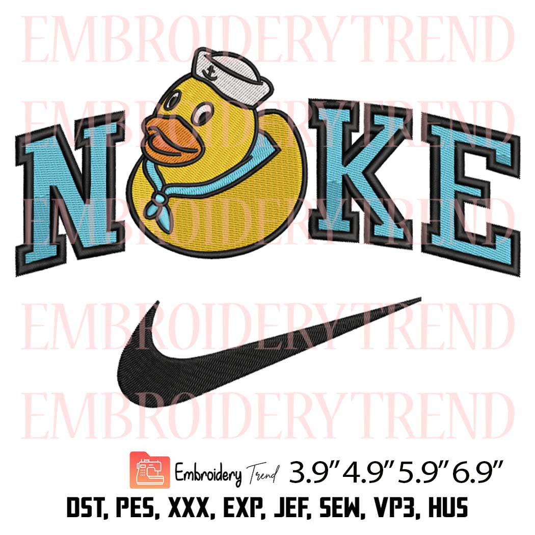 Duck x Nike Embroidery Design –  Animal Funny Machine Embroidery File