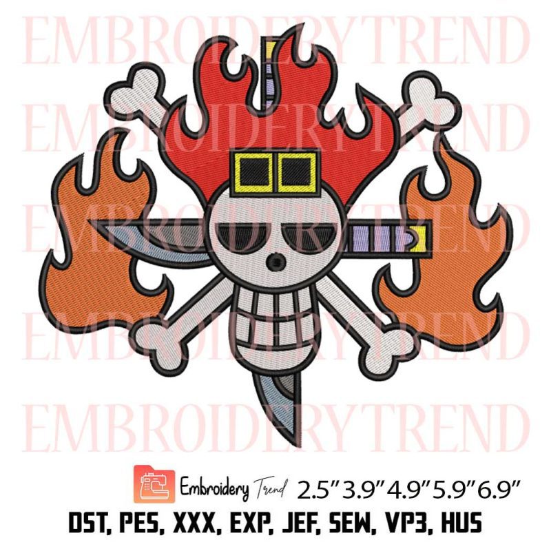 Eustass Kid Jolly Roger Logo Embroidery – Anime One Piece Machine ...