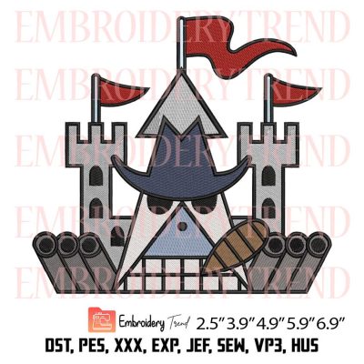 Fire Tank Pirates Jolly Roger Embroidery – Anime One Piece Machine Embroidery Design File