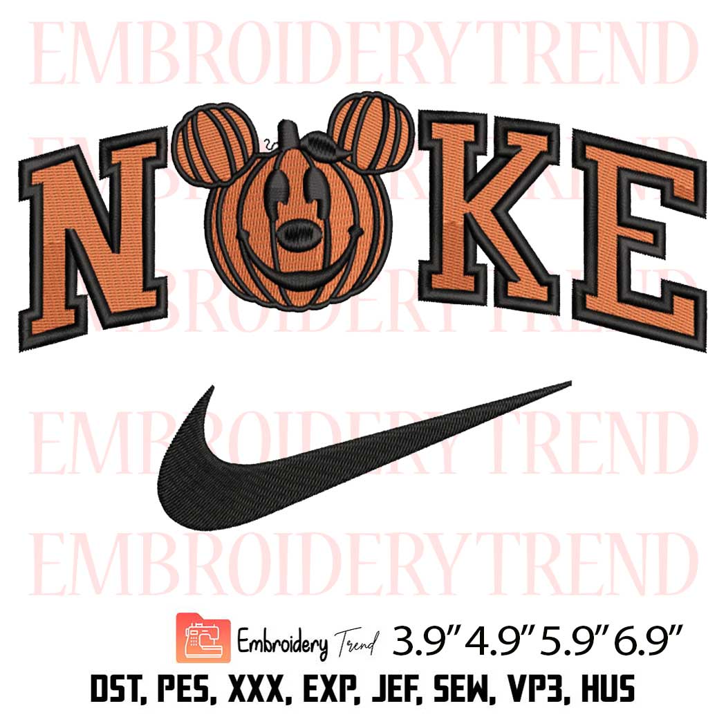 Mickey Pumpkin X Nike Embroidery Design – Mickey Minnie Couple ...