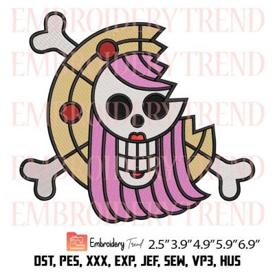 Jewelry Bonney Jolly Roger Logo Embroidery – Anime One Piece Machine Embroidery Design