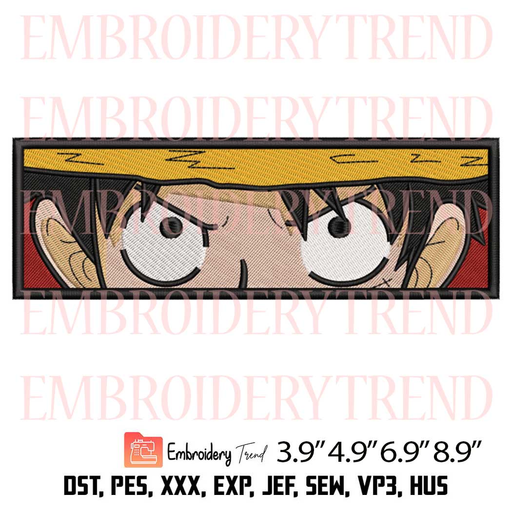 Luffy Eyes Embroidery Design – Anime One Piece Machine Embroidery File