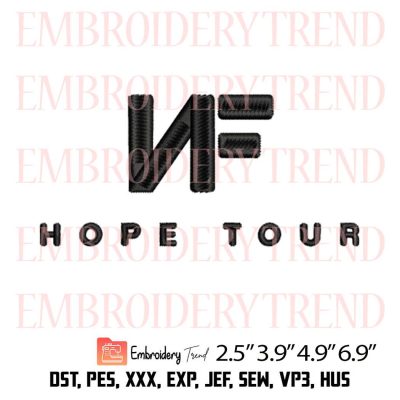 NF Hope Tour Embroidery Design – NF Rapper Machine Embroidery File