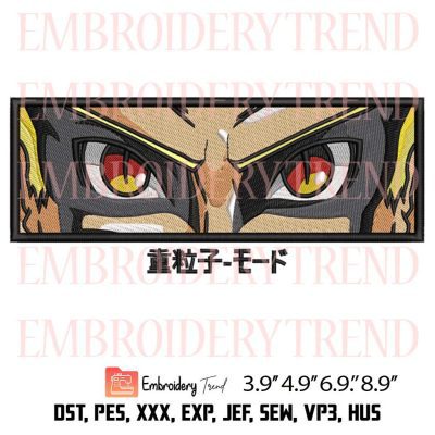 Naruto Baryon Eyes Embroidery – Anime Machine Embroidery Design